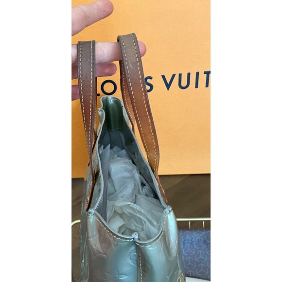 Louis Vuitton Monogram Vernis Bedford Handbag With Leather Handles - Silver & Br - Picture 9 of 12